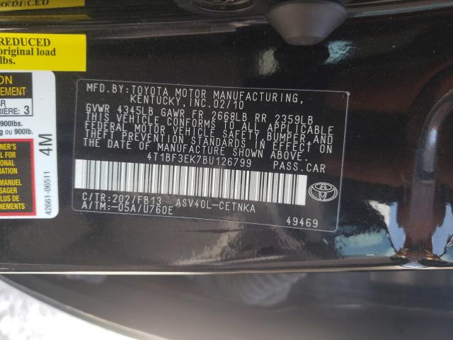 Photo 9 VIN: 4T1BF3EK7BU126799 - TOYOTA CAMRY BASE 