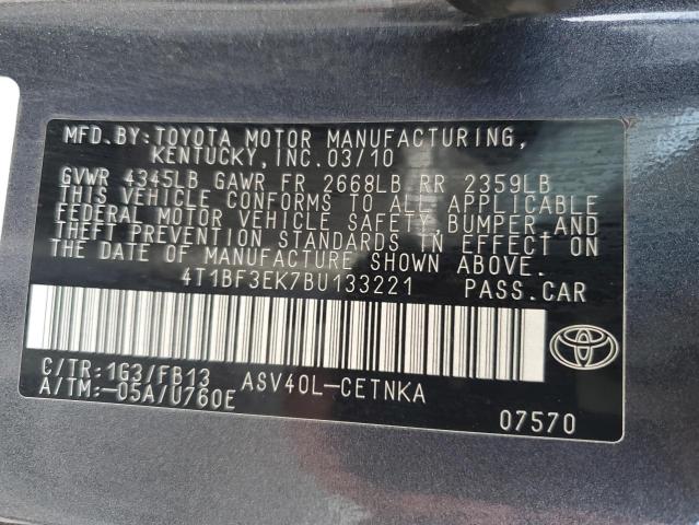 Photo 12 VIN: 4T1BF3EK7BU133221 - TOYOTA CAMRY 