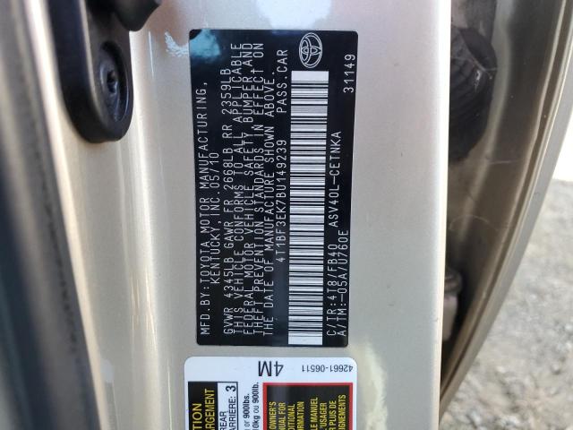 Photo 11 VIN: 4T1BF3EK7BU149239 - TOYOTA CAMRY BASE 