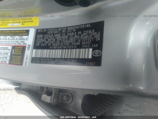 Photo 8 VIN: 4T1BF3EK7BU150410 - TOYOTA CAMRY 