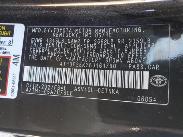 Photo 9 VIN: 4T1BF3EK7BU161780 - TOYOTA CAMRY 