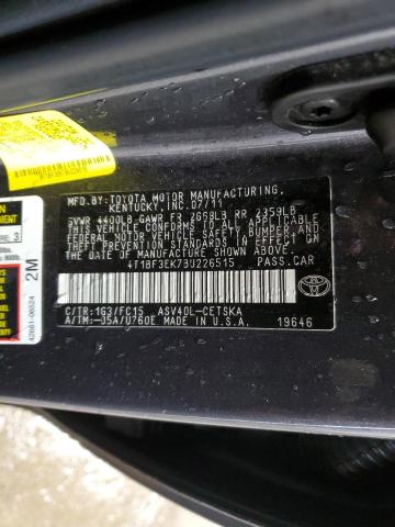 Photo 11 VIN: 4T1BF3EK7BU226515 - TOYOTA CAMRY BASE 