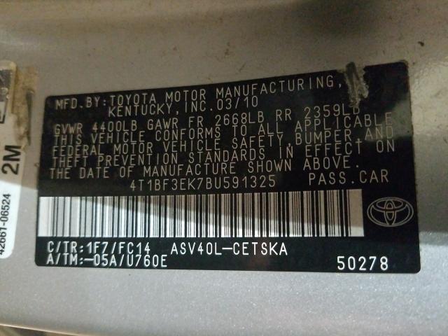 Photo 9 VIN: 4T1BF3EK7BU591325 - TOYOTA CAMRY BASE 