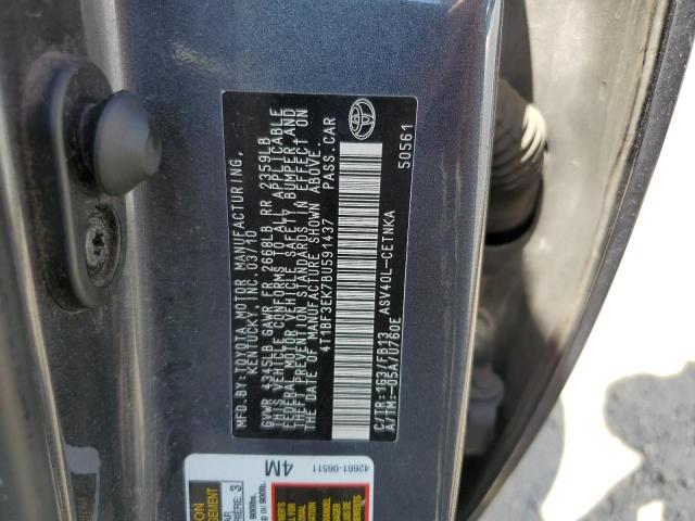 Photo 9 VIN: 4T1BF3EK7BU591437 - TOYOTA CAMRY BASE 