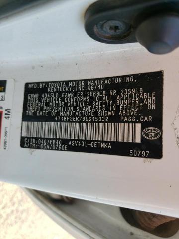 Photo 9 VIN: 4T1BF3EK7BU615932 - TOYOTA CAMRY BASE 