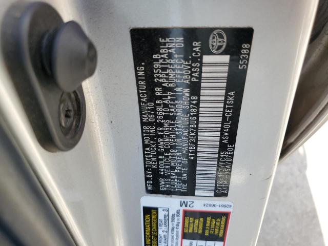 Photo 11 VIN: 4T1BF3EK7BU618748 - TOYOTA CAMRY 