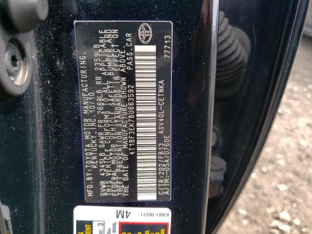 Photo 11 VIN: 4T1BF3EK7BU663592 - TOYOTA CAMRY BASE 