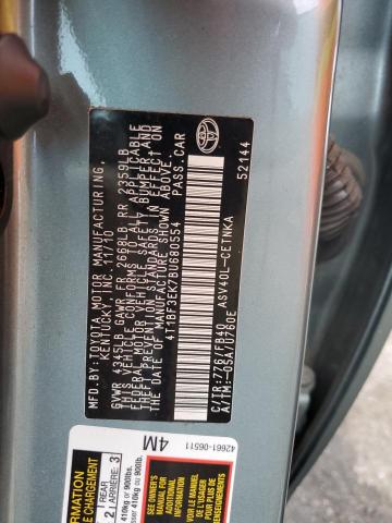 Photo 11 VIN: 4T1BF3EK7BU680554 - TOYOTA CAMRY BASE 