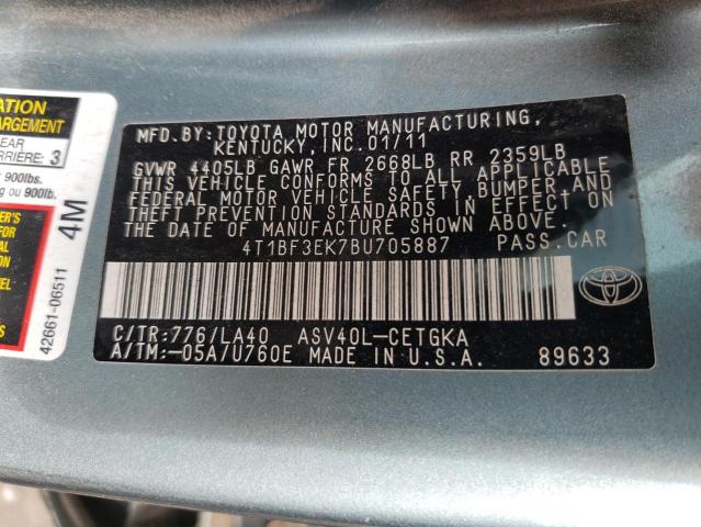 Photo 11 VIN: 4T1BF3EK7BU705887 - TOYOTA CAMRY BASE 