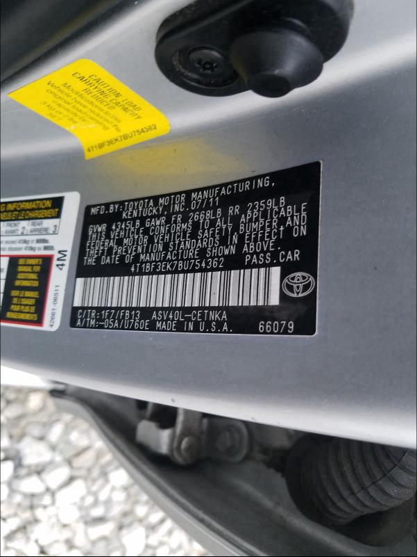 Photo 9 VIN: 4T1BF3EK7BU754362 - TOYOTA CAMRY 