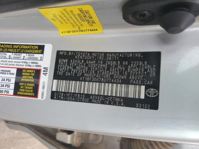 Photo 12 VIN: 4T1BF3EK7BU774434 - TOYOTA CAMRY BASE 