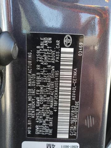 Photo 11 VIN: 4T1BF3EK8AU054185 - TOYOTA CAMRY BASE 