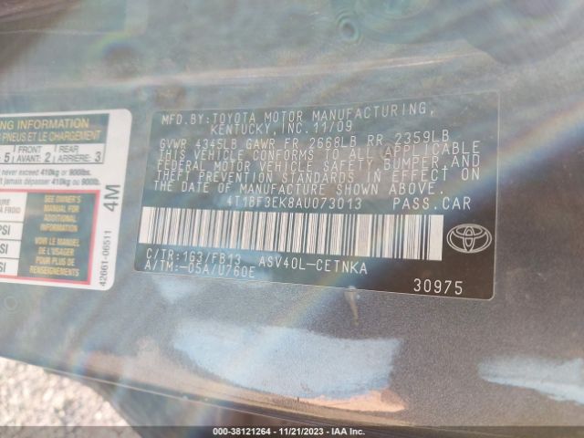 Photo 8 VIN: 4T1BF3EK8AU073013 - TOYOTA CAMRY 