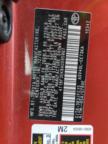 Photo 11 VIN: 4T1BF3EK8AU095867 - TOYOTA CAMRY BASE 