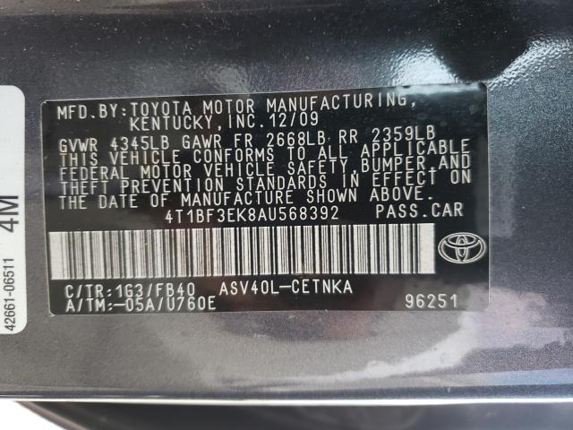 Photo 9 VIN: 4T1BF3EK8AU568392 - TOYOTA CAMRY BASE 