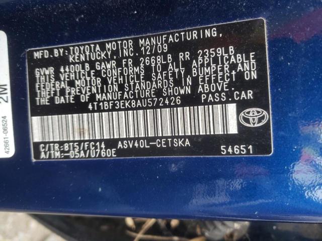 Photo 9 VIN: 4T1BF3EK8AU572426 - TOYOTA CAMRY BASE 