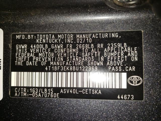 Photo 9 VIN: 4T1BF3EK8BU122969 - TOYOTA CAMRY BASE 