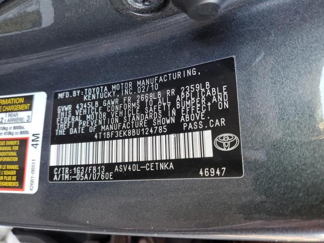 Photo 11 VIN: 4T1BF3EK8BU124785 - TOYOTA CAMRY BASE 