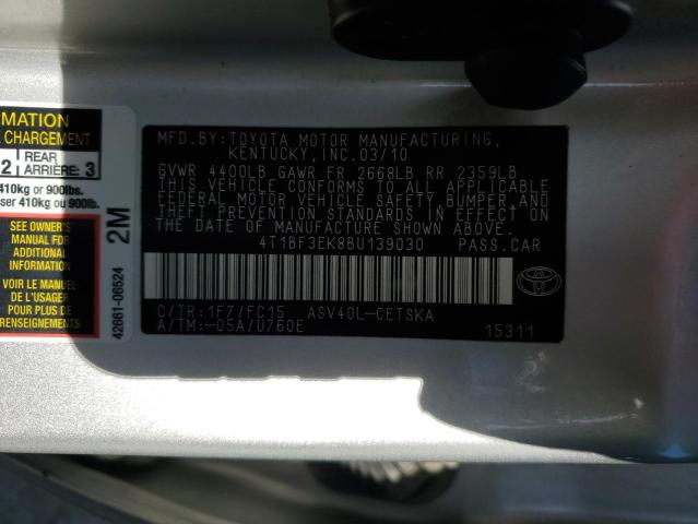 Photo 11 VIN: 4T1BF3EK8BU139030 - TOYOTA CAMRY 