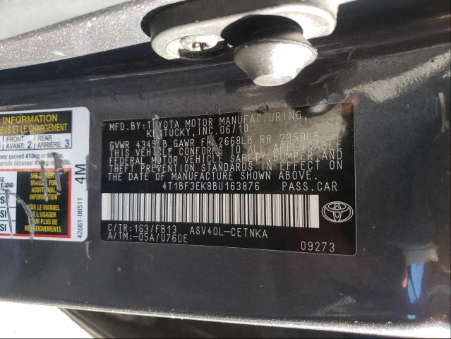 Photo 9 VIN: 4T1BF3EK8BU163876 - TOYOTA CAMRY BASE 