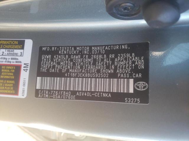 Photo 9 VIN: 4T1BF3EK8BU592502 - TOYOTA CAMRY 