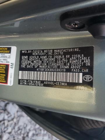 Photo 9 VIN: 4T1BF3EK8BU599319 - TOYOTA CAMRY LE A 