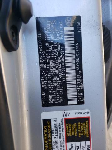 Photo 9 VIN: 4T1BF3EK8BU670910 - TOYOTA CAMRY BASE 