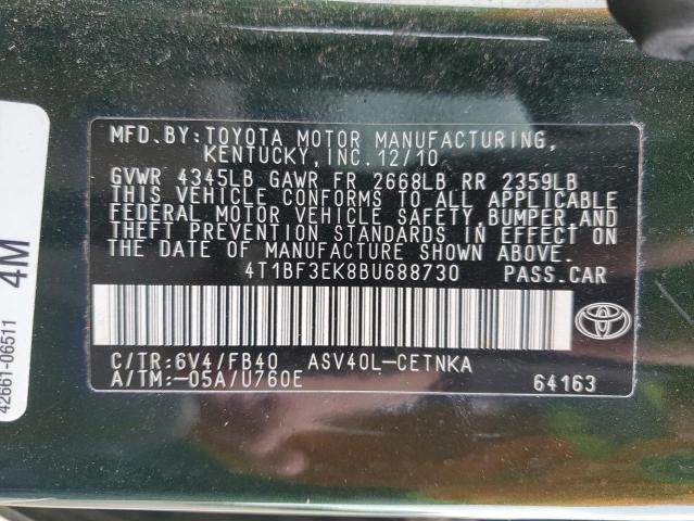 Photo 12 VIN: 4T1BF3EK8BU688730 - TOYOTA CAMRY 