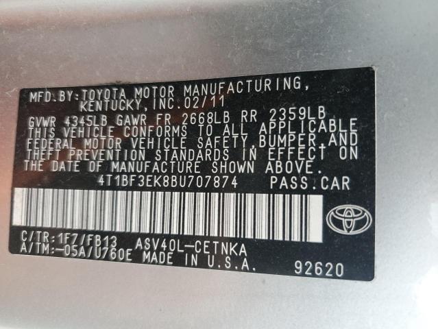 Photo 11 VIN: 4T1BF3EK8BU707874 - TOYOTA CAMRY BASE 