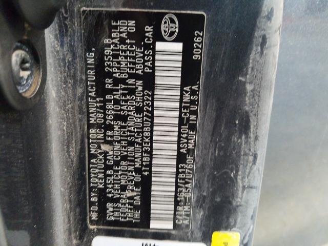 Photo 9 VIN: 4T1BF3EK8BU772322 - TOYOTA CAMRY 