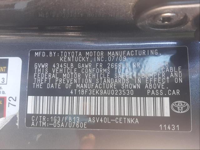 Photo 9 VIN: 4T1BF3EK9AU023530 - TOYOTA CAMRY BASE 