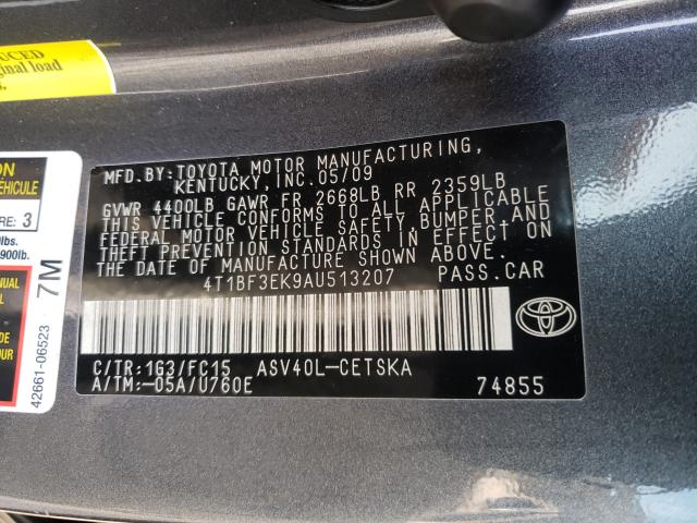 Photo 9 VIN: 4T1BF3EK9AU513207 - TOYOTA CAMRY BASE 