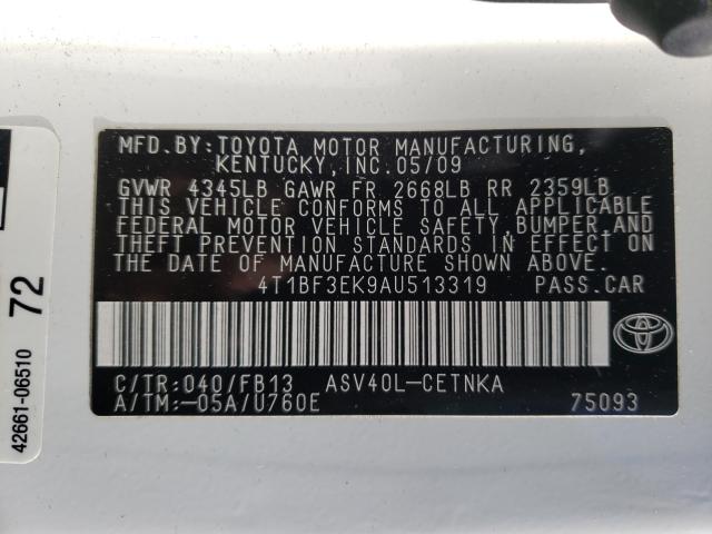 Photo 9 VIN: 4T1BF3EK9AU513319 - TOYOTA CAMRY BASE 