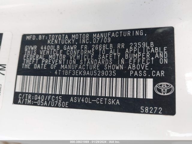 Photo 8 VIN: 4T1BF3EK9AU529035 - TOYOTA CAMRY 