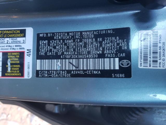 Photo 9 VIN: 4T1BF3EK9AU549530 - TOYOTA CAMRY BASE 