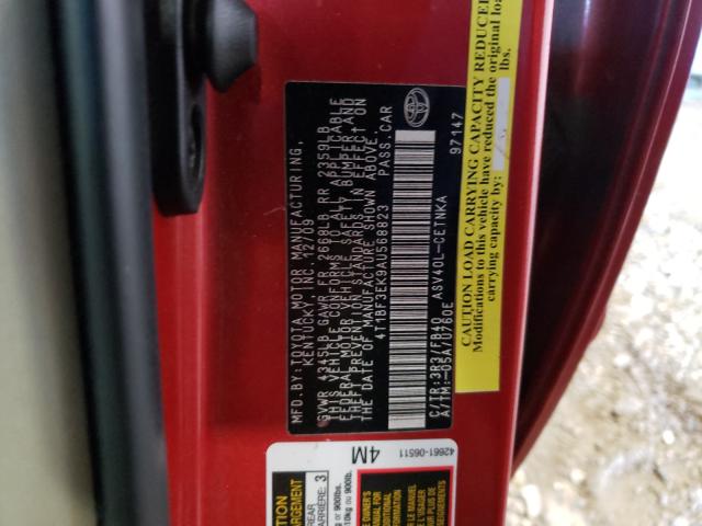 Photo 9 VIN: 4T1BF3EK9AU568823 - TOYOTA CAMRY BASE 