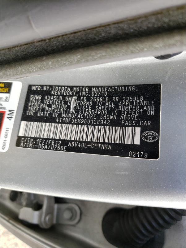 Photo 9 VIN: 4T1BF3EK9BU128943 - TOYOTA CAMRY BASE 