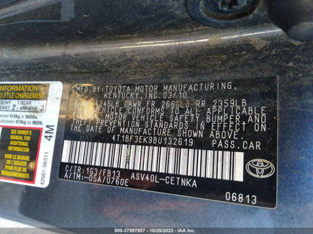 Photo 8 VIN: 4T1BF3EK9BU132619 - TOYOTA CAMRY 