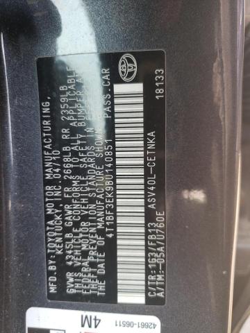 Photo 12 VIN: 4T1BF3EK9BU140851 - TOYOTA CAMRY BASE 