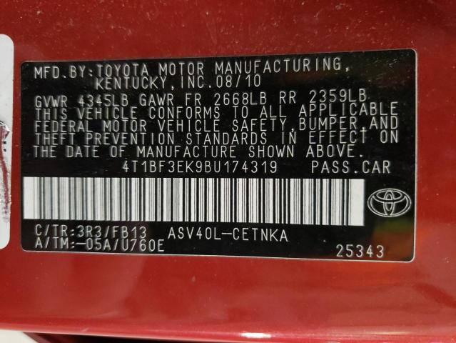 Photo 11 VIN: 4T1BF3EK9BU174319 - TOYOTA CAMRY BASE 