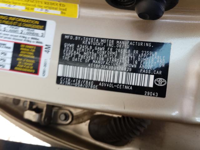 Photo 9 VIN: 4T1BF3EK9BU176829 - TOYOTA CAMRY BASE 