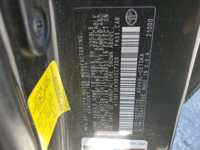 Photo 11 VIN: 4T1BF3EK9BU227309 - TOYOTA CAMRY BASE 