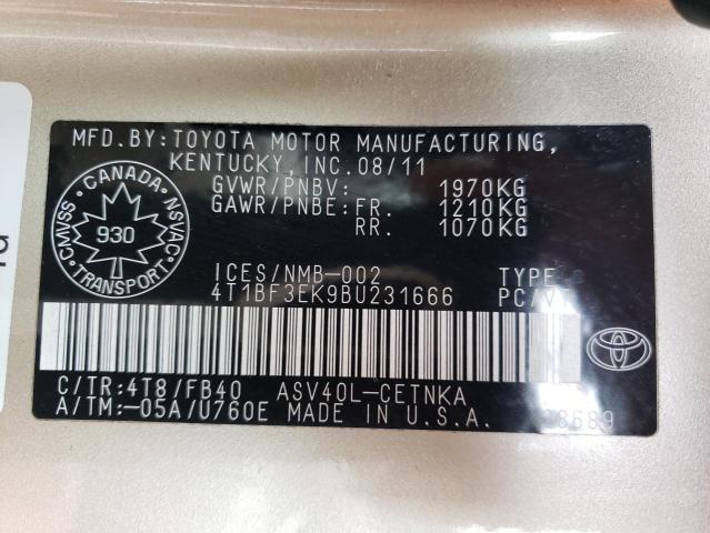 Photo 11 VIN: 4T1BF3EK9BU231666 - TOYOTA CAMRY 