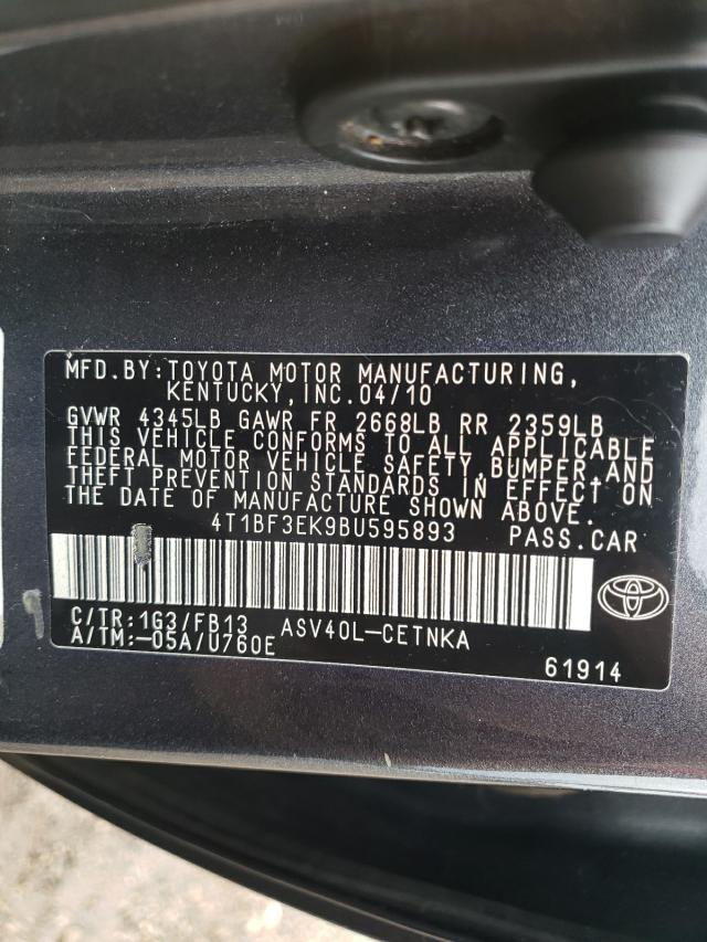 Photo 9 VIN: 4T1BF3EK9BU595893 - TOYOTA CAMRY BASE 