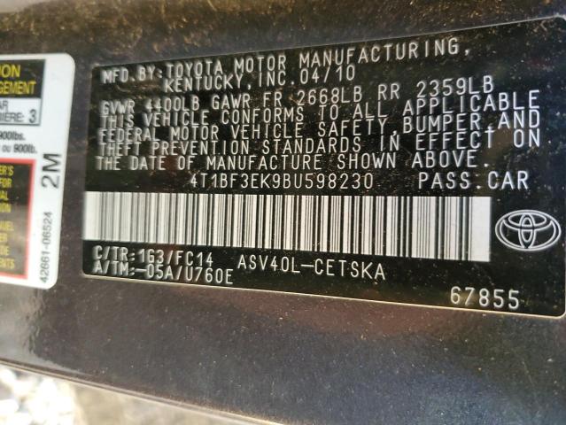 Photo 12 VIN: 4T1BF3EK9BU598230 - TOYOTA CAMRY BASE 