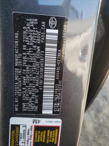 Photo 11 VIN: 4T1BF3EK9BU656773 - TOYOTA CAMRY BASE 