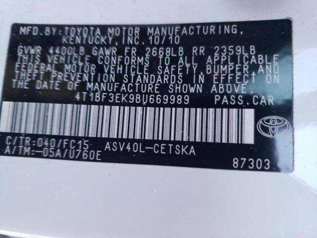 Photo 9 VIN: 4T1BF3EK9BU669989 - TOYOTA CAMRY BASE 