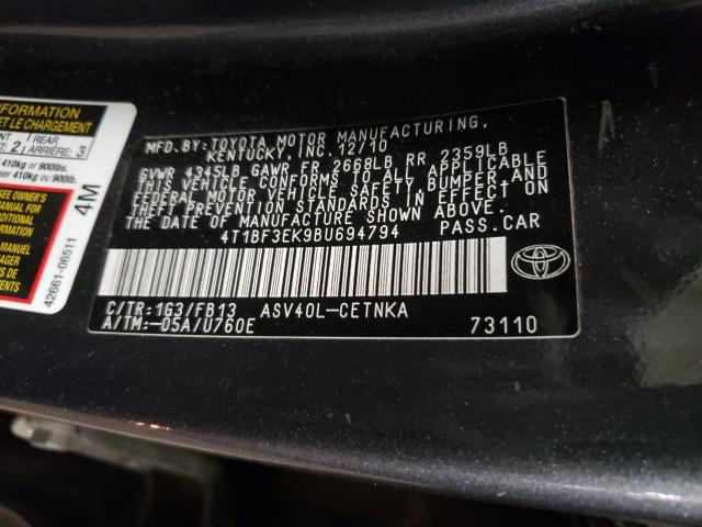 Photo 9 VIN: 4T1BF3EK9BU694794 - TOYOTA CAMRY BASE 