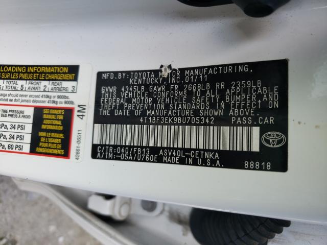 Photo 9 VIN: 4T1BF3EK9BU705342 - TOYOTA CAMRY BASE 