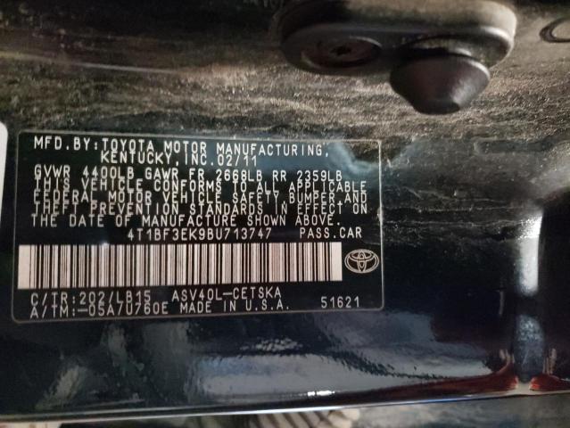 Photo 11 VIN: 4T1BF3EK9BU713747 - TOYOTA CAMRY 